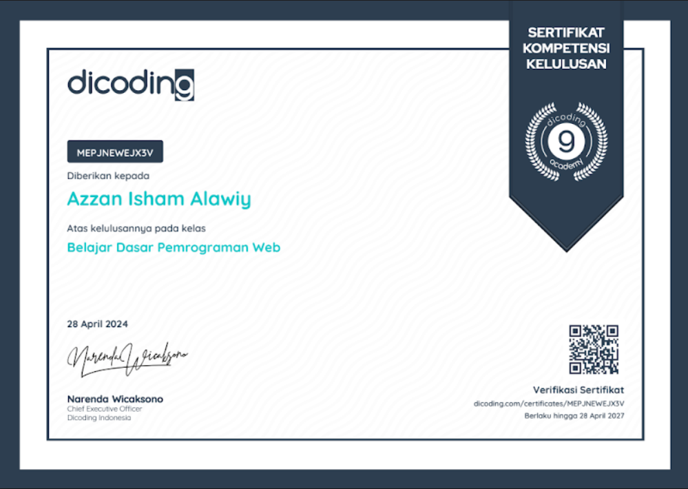 Certificate 1